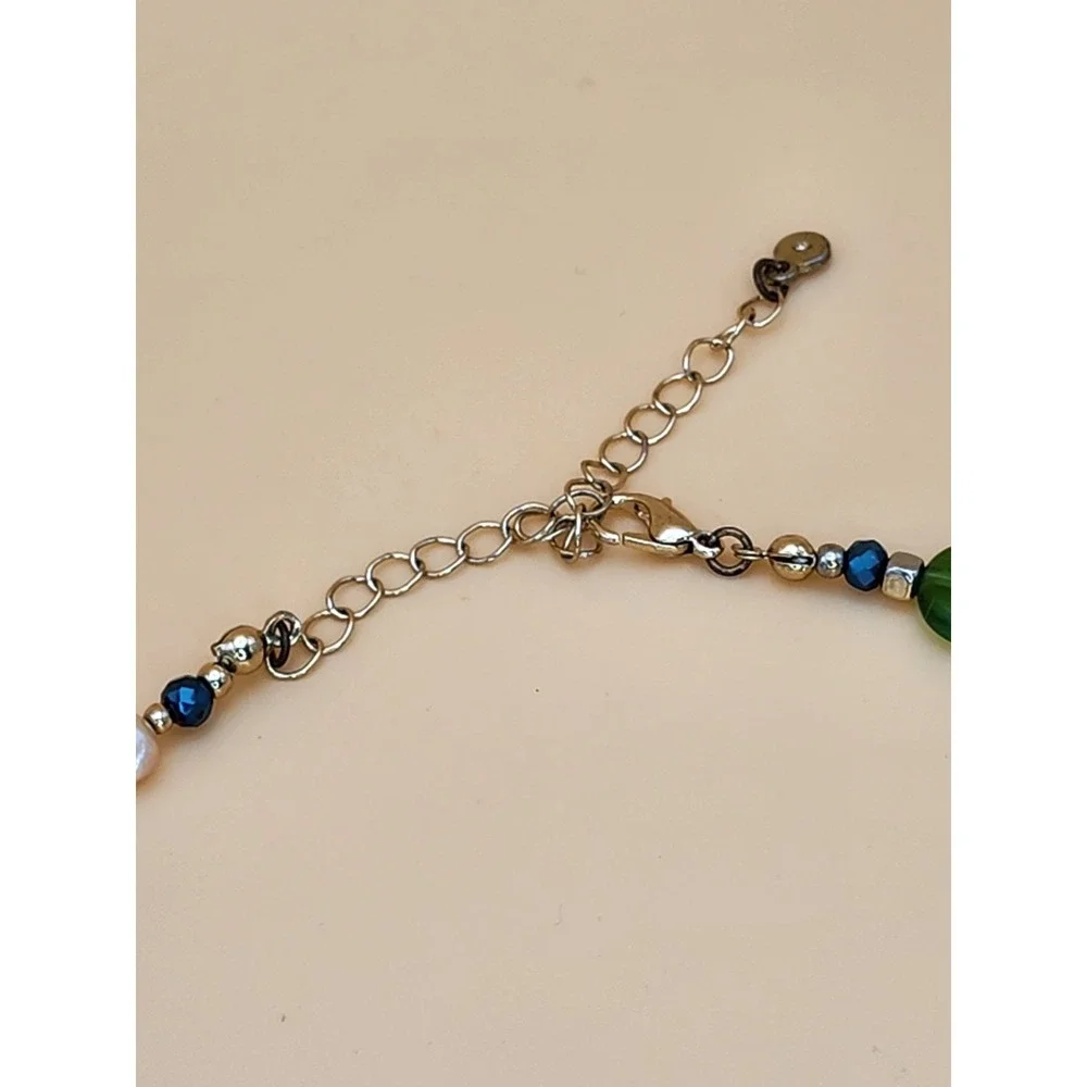 MAYOL Signed Baroque Pearls 24k Gold Plated, Semiprecious & Glass Beads Necklace